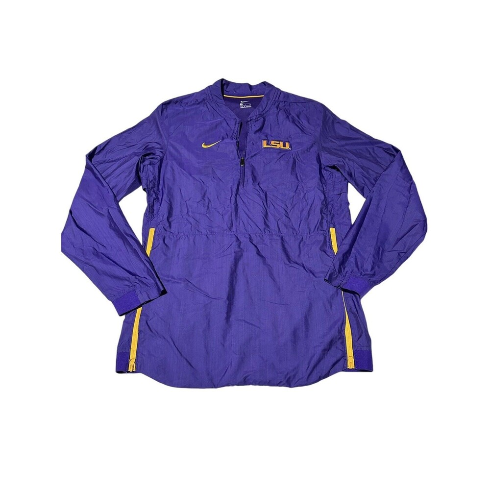 Nike LSU Tigers Dri Fit Jacket Full Zip Purple Yellow Size Small Men’s #AB15-1